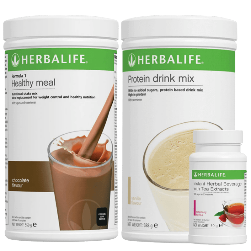 A photo of the products included in the basic program